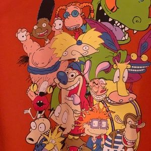 Nickelodeon Rugrats Unisex Orange Hoodie  Size Small